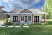 Ranch Style House Plan - 2 Beds 2 Baths 988 Sq/Ft Plan #126-246 Exterior 
