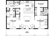 Ranch Style House Plan - 2 Beds 2 Baths 988 Sq/Ft Plan #126-246 Floor 