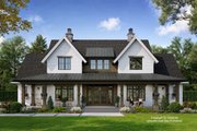 Farmhouse Style House Plan - 4 Beds 3.5 Baths 3482 Sq/Ft Plan #51-1240 Exterior 