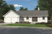 Ranch Style House Plan - 3 Beds 3 Baths 1787 Sq/Ft Plan #427-9 Exterior 