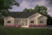 Ranch Style House Plan - 3 Beds 2 Baths 1404 Sq/Ft Plan #427-13 Exterior 