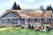 Ranch Style House Plan - 3 Beds 3 Baths 1897 Sq/Ft Plan #427-12 Exterior 