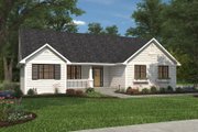 Ranch Style House Plan - 3 Beds 2 Baths 1550 Sq/Ft Plan #427-5 Exterior 