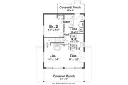 Country Style House Plan - 2 Beds 2 Baths 1011 Sq/Ft Plan #126-235 Floor 