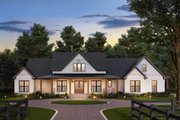 Farmhouse Style House Plan - 4 Beds 3.5 Baths 2500 Sq/Ft Plan #430-378 Exterior 