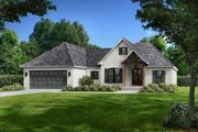 European Style House Plan - 3 Beds 2 Baths 1842 Sq/Ft Plan #430-89 Exterior 