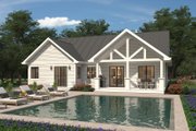 Ranch Style House Plan - 3 Beds 2 Baths 1403 Sq/Ft Plan #427-11 Exterior 