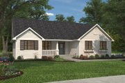 Ranch Style House Plan - 3 Beds 2 Baths 1550 Sq/Ft Plan #427-5 Exterior 