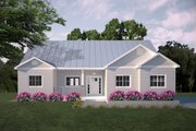 Ranch Style House Plan - 3 Beds 2 Baths 1403 Sq/Ft Plan #427-11 Exterior 