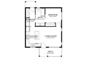Cottage Style House Plan - 1 Beds 1 Baths 624 Sq/Ft Plan #126-178 Floor 