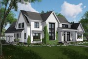 Farmhouse Style House Plan - 4 Beds 2.5 Baths 2837 Sq/Ft Plan #51-1136 Exterior 