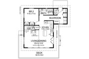 Cabin Style House Plan - 2 Beds 2 Baths 1378 Sq/Ft Plan #126-219 Floor 