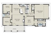 Ranch Style House Plan - 3 Beds 2 Baths 1493 Sq/Ft Plan #427-4 Floor 