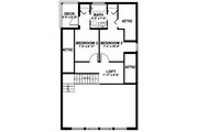 Cabin Style House Plan - 3 Beds 2 Baths 1249 Sq/Ft Plan #126-188 Floor 