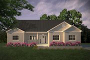 Ranch Style House Plan - 3 Beds 2 Baths 1403 Sq/Ft Plan #427-11 Exterior 