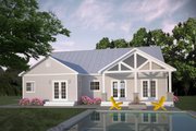 Ranch Style House Plan - 3 Beds 2 Baths 1403 Sq/Ft Plan #427-11 Exterior 