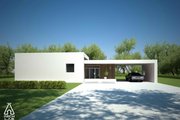 Modern Style House Plan - 3 Beds 2 Baths 1539 Sq/Ft Plan #552-2 Exterior 