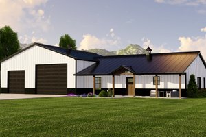 Single Story Barndominium House Plans, Floor Plans & Designs