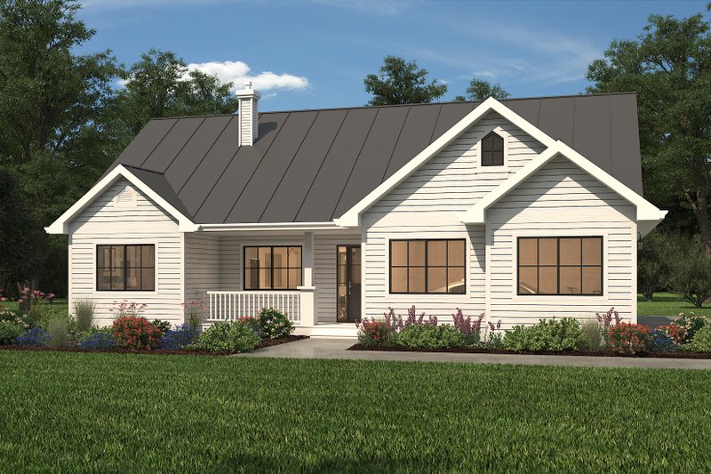 Ranch Style House Plan - 3 Beds 2 Baths 1403 Sq/Ft Plan #427-11 Exterior