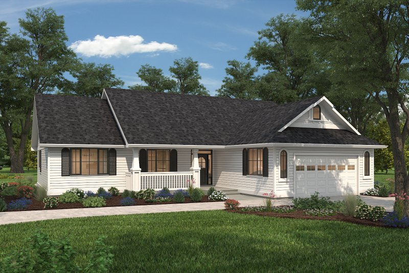 Country Style House Plan - 3 Beds 2.5 Baths 1863 Sq/Ft Plan #427-10 Exterior