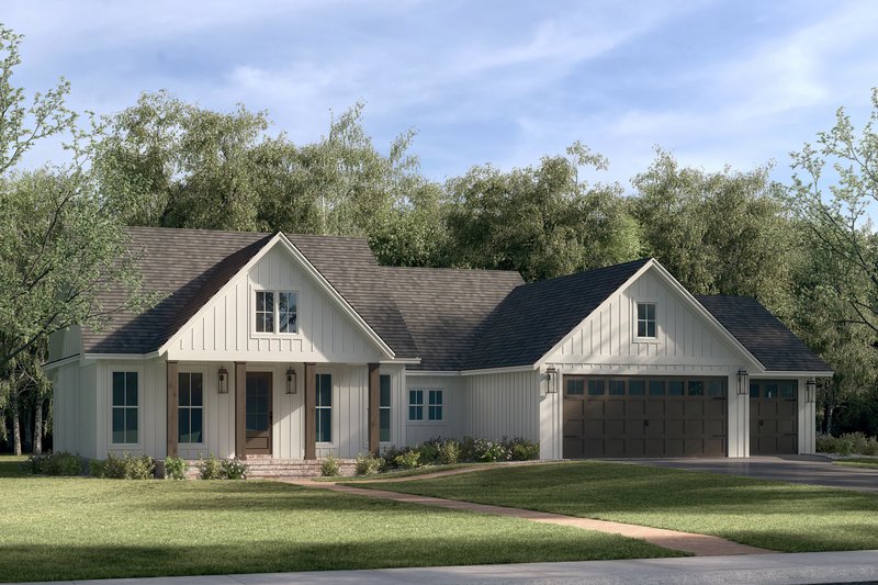 Farmhouse Style House Plan - 3 Beds 2.5 Baths 1797 Sq/Ft Plan #430-316 Exterior