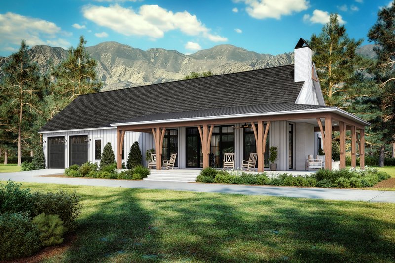 Barndominium Style House Plan - 3 Beds 2.5 Baths 1878 Sq/Ft Plan #430-355 Exterior