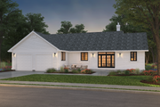 Ranch Style House Plan - 3 Beds 3 Baths 1787 Sq/Ft Plan #427-9 Exterior 