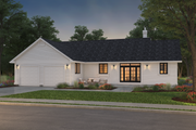 Ranch Style House Plan - 3 Beds 3 Baths 1787 Sq/Ft Plan #427-9 Exterior 
