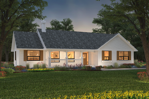 Ranch Exterior - Front Elevation Plan #427-9