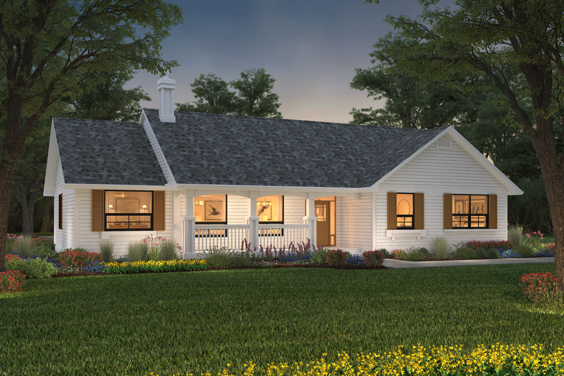 Ranch Style House Plan - 3 Beds 3 Baths 1787 Sq/Ft Plan #427-9 Exterior